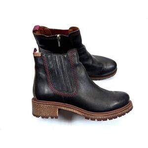 Pikolinos Aspe Ankle Booties Women 42 US 11.5-12 Black Leather Zip Closure